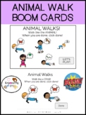 Occupational Therapy Teletherapy Animal Walk BOOM CARDS OT