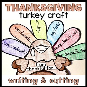 Preview of Occupational Therapy Thanksgiving Turkey Craft: scissor skills & handwriting