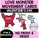 Occupational Therapy Valentine's Day Love Monster movement