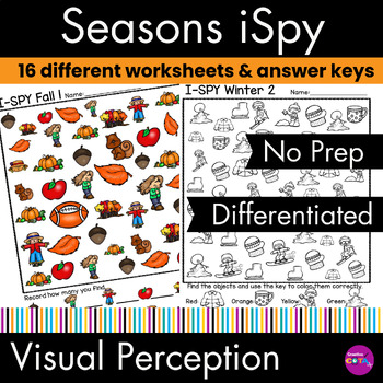 Preview of Occupational Therapy Activities Visual Perception Skills iSpy Picture Activities