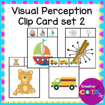 Preview of Occupational Therapy or Morning Work Visual Perception Activity Clip Cards