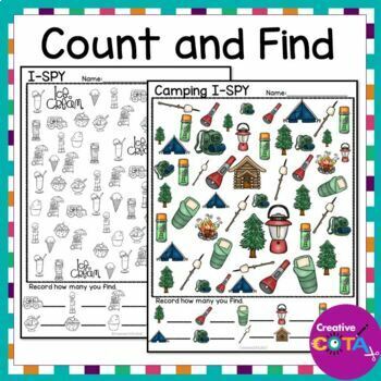 Preview of Occupational Therapy Visual Perception Math Find & Count TVI Custom Set