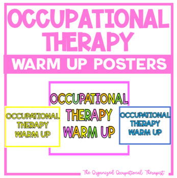Preview of Occupational Therapy Warm Up Posters