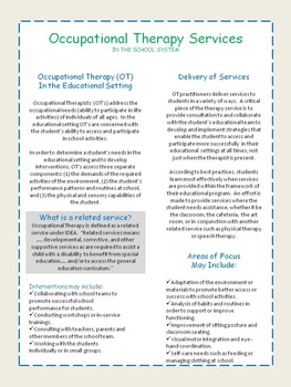 Preview of Occupational Therapy in the Educational Setting