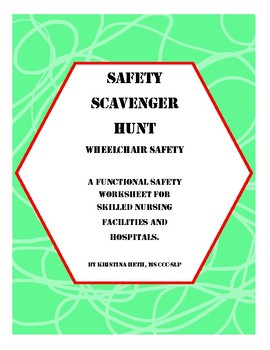Preview of Occupational and Speech Therapy Wheelchair Safety Scavenger Hunt 
