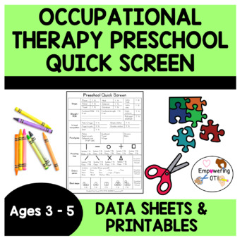 Preview of Occupational therapy Quick Screen for Preschool ... SPED OT Prek Fine motor