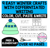 Occupational therapy WINTER Crafts EASY Color Cut Paste, D