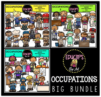 Preview of Occupations Clip Art Big Bundle {Educlips Clipart}