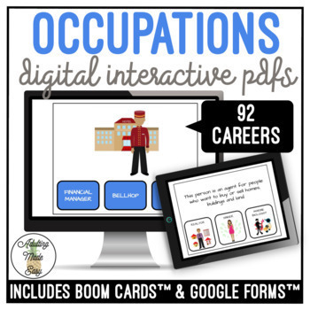 Preview of Occupations Digital Interactive Activity