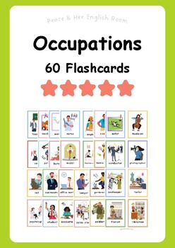 Preview of Occupations, Jobs, Careers 60 Flashcards, Community Helpers, Classroom Materials