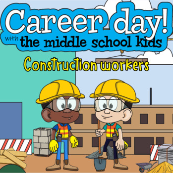Preview of Occupations/career day with the middle school kids-clip art-Construction workers