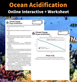 Preview of Ocean Acidification Interactive + Worksheet