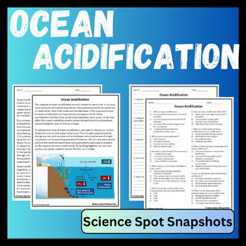 Preview of Ocean Acidification Reading Comprehension - Print and Digital Resources