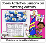 Ocean Activities Vocabulary Matching Activity for Sensory 