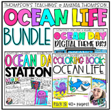 Ocean Activities and Centers - Coloring, Theme Day