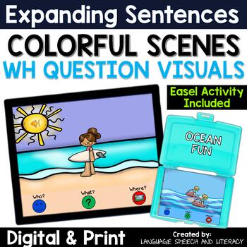 Preview of Summer Speech Therapy, Pronouns and Verbs, Visuals for Sentences, End of Year