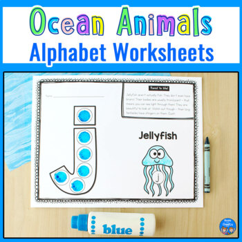 Ocean Alphabet Worksheets by Books and Giggles | TpT