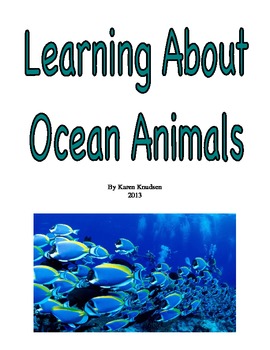 Preview of Ocean Animal Academic Vocabulary shared reading