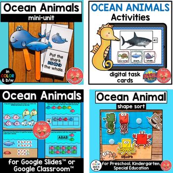 Preview of Ocean Animal Activities BUNDLE- Preschool, Kindergarten, Special Education