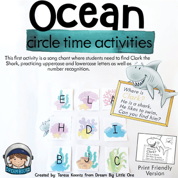 Preview of Ocean Animal Circle Time Activities for Preschool and Kindergarten