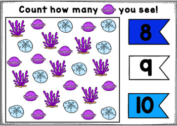 Ocean Animal Counting Digital Game Boom Cards | TPT