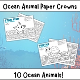 Ocean Animal Craft Paper Crown | Color Cut and Paste