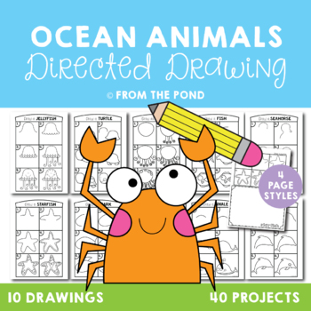 Ocean Animal Directed Drawings Fun Art + Writing Projects by From the