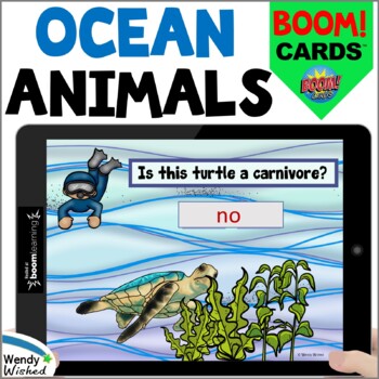 Preview of Ocean Habitat Animal Diversity Digital Task Cards using BOOM Cards