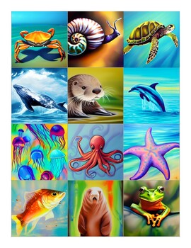 Ocean Animals Flash Cards Teaching Resources | TPT