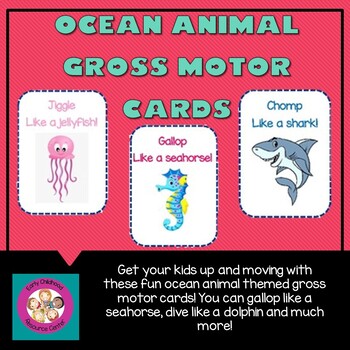 Preview of Ocean Animal Gross Motor Cards