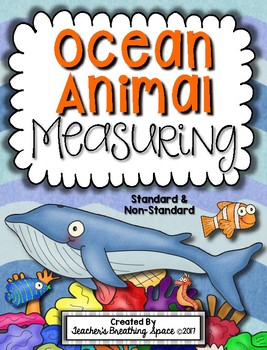 Preview of Ocean Animal Measuring Book and Measurement Math Center