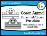 Ocean Animal Paper Hat/Crown Printables