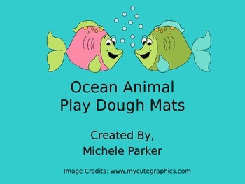 Preview of Ocean Animal Play Dough/Play-Doh/Playdough Mats FREEBIE