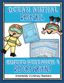 Preview of Ocean Animal Research: A Guided Research and Report Writing Pack