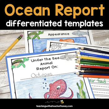 Preview of Ocean Animals | Ocean Animal Research Project | Report Writing Templates