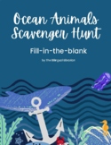 Ocean Animal Scavenger Hunt: Fill-in-the-blank