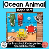 Ocean Animal Shape Sort- Preschool, Kindergarten, Special 