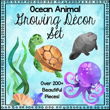 Preview of Ocean Animal Theme Classroom Decor Set