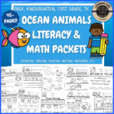 Ocean Animal Worksheets Math Literacy Writing PreK Kinderg