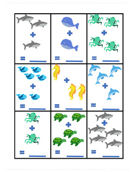 Preview of FREE Ocean Animal Worksheets for PreK and Kindergarten (4 Pages)