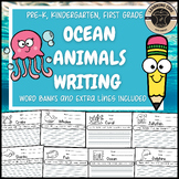 All About Ocean Animal Writing Ocean Unit Worksheets PreK 