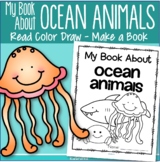 Ocean Animals Activity Printables - Read Color and Draw - 