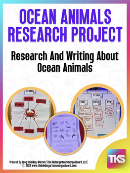 Preview of Ocean Animals: A Research and Writing Project PLUS Centers!