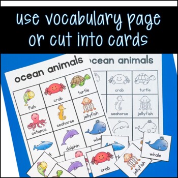 Ocean Animals Activities for a Differentiated Kindergarten Writing Center