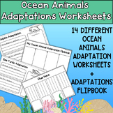 Ocean Animals Adaptations 2nd Grade Worksheets and Flip Book