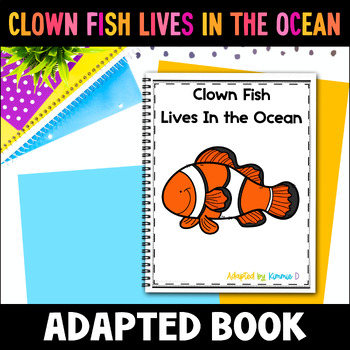 Preview of Animals Special Education Ocean + Sea Creatures Adaptive Books for Circle Time