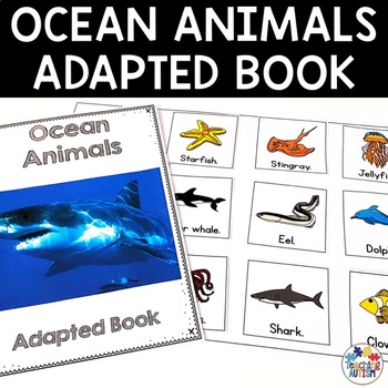 Preview of Ocean Animals Adapted Book for Special Education