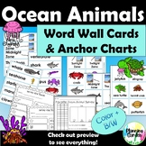 Ocean Animals Anchor Chart & Word Wall {vocabulary, flash 