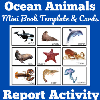 Ocean Animals | Animal Research Report Worksheet Templates Science Project