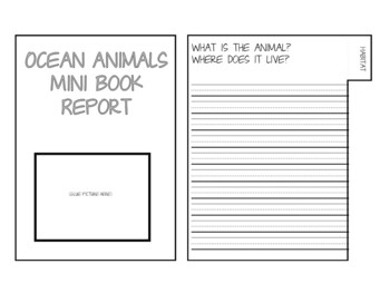 Ocean Animals | Animal Research Report Worksheet Templates Science Project